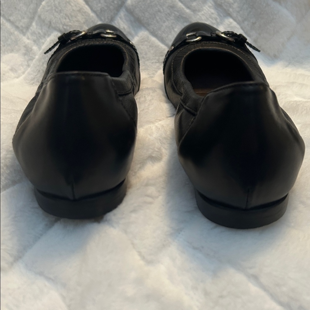 AGL Black Patent Leather Flats gently worn size 38 1/2 - Picture 5 of 7